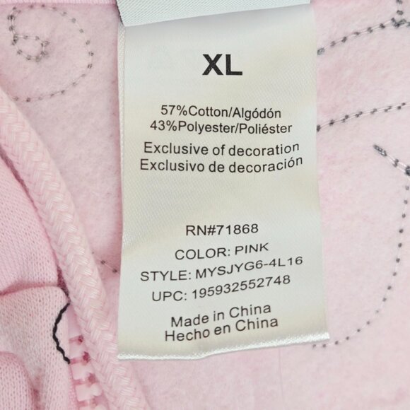 Disney Pink Mickey Mouse Embroidered Women Zipper Hoodie Jacket Sz XL - Picture 15 of 16